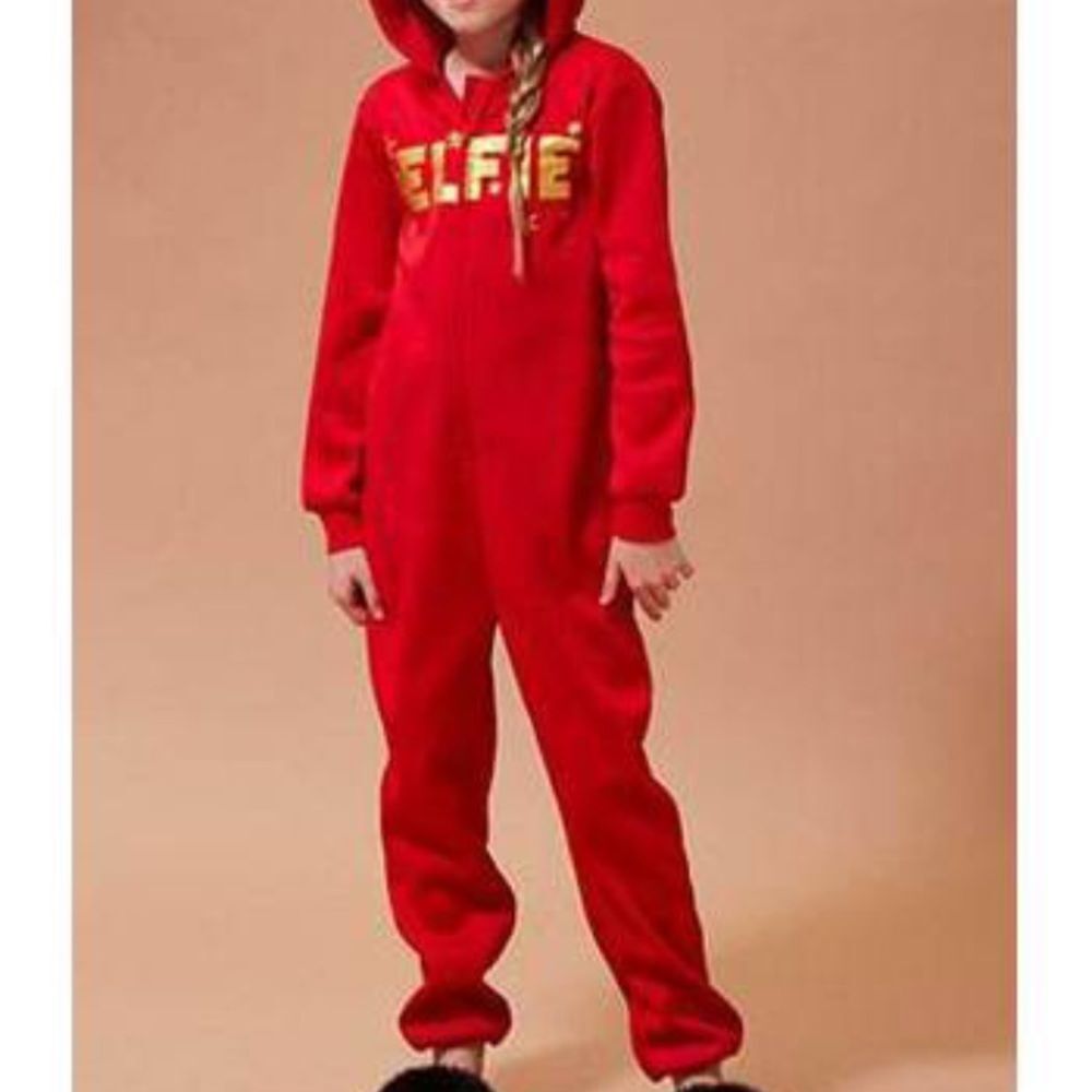 Forever 21 Girls Red #Elfie Onesie